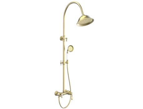 Leeds Coluna De Duche Mecânica Retro Em Ouro Escovado Essebagno