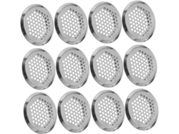 Conjunto De 20 Portas De Ventilação Redondas Em Aço Inoxidável Para Armários Internos E