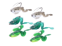 Isca de Pesca Sapo Artificial 6 Peças