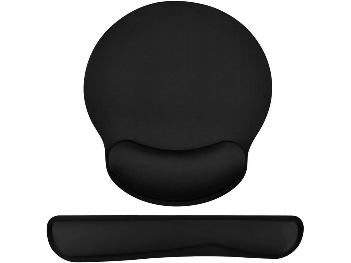Conjunto de Mouse Pad Ergonômico com Apoio de Pulso e de Teclado para Computador/Notebook