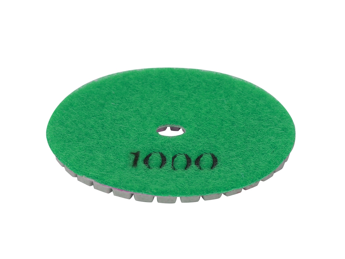 Pastilla De Polimento De Diamante Redonda De 3 Polegadas Para Granito E Mármol - Ferramenta De Polimento Úmido (1000)