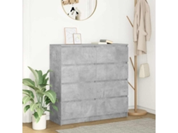 Vidaxl Aparador 100x35x99 Cm Derivados De Madeira Cinzento Cimento