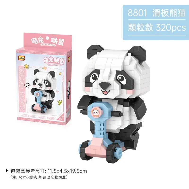 Quebra-cabeça De Panda (320 Peças), Blocos De Montar Em Miniatura De Animais, Brinquedo Educativo Chinês