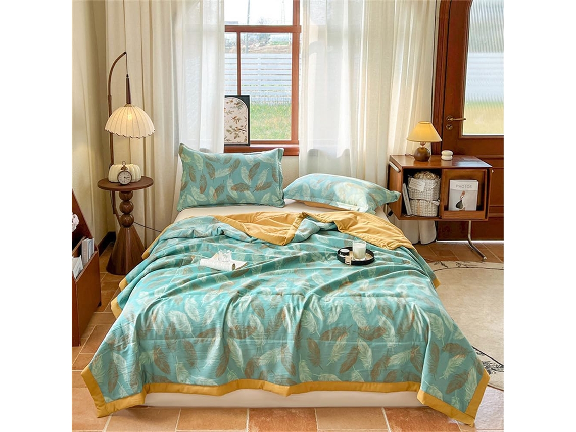 Colcha Acolchoada Fansu Capa de Cama Manta para Ar Condicionado Edredom Microfibra Conjunto Sofá Cobertor Toda