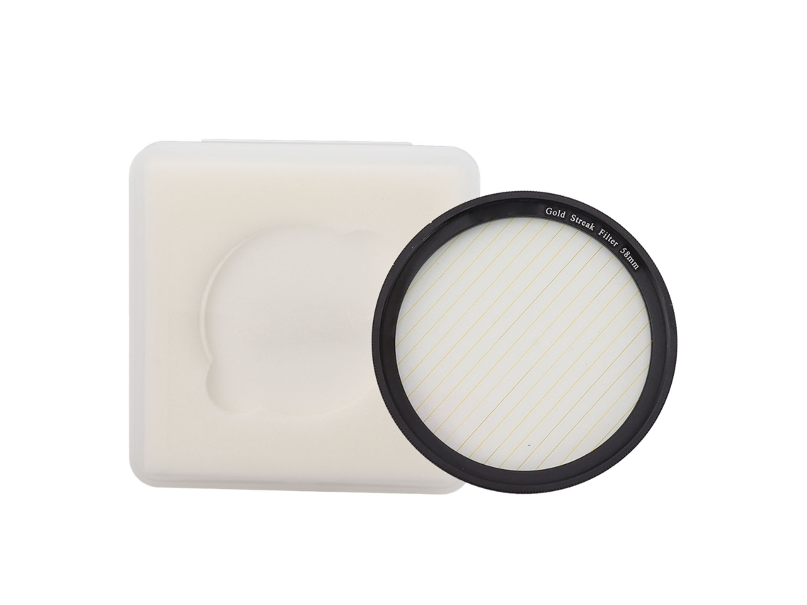 Filtro Rayo Dorado Para Lente De Cámara 58mm Com Capa Efeito Flare De Luz Filtro Óptico Para Fotografia Noturna