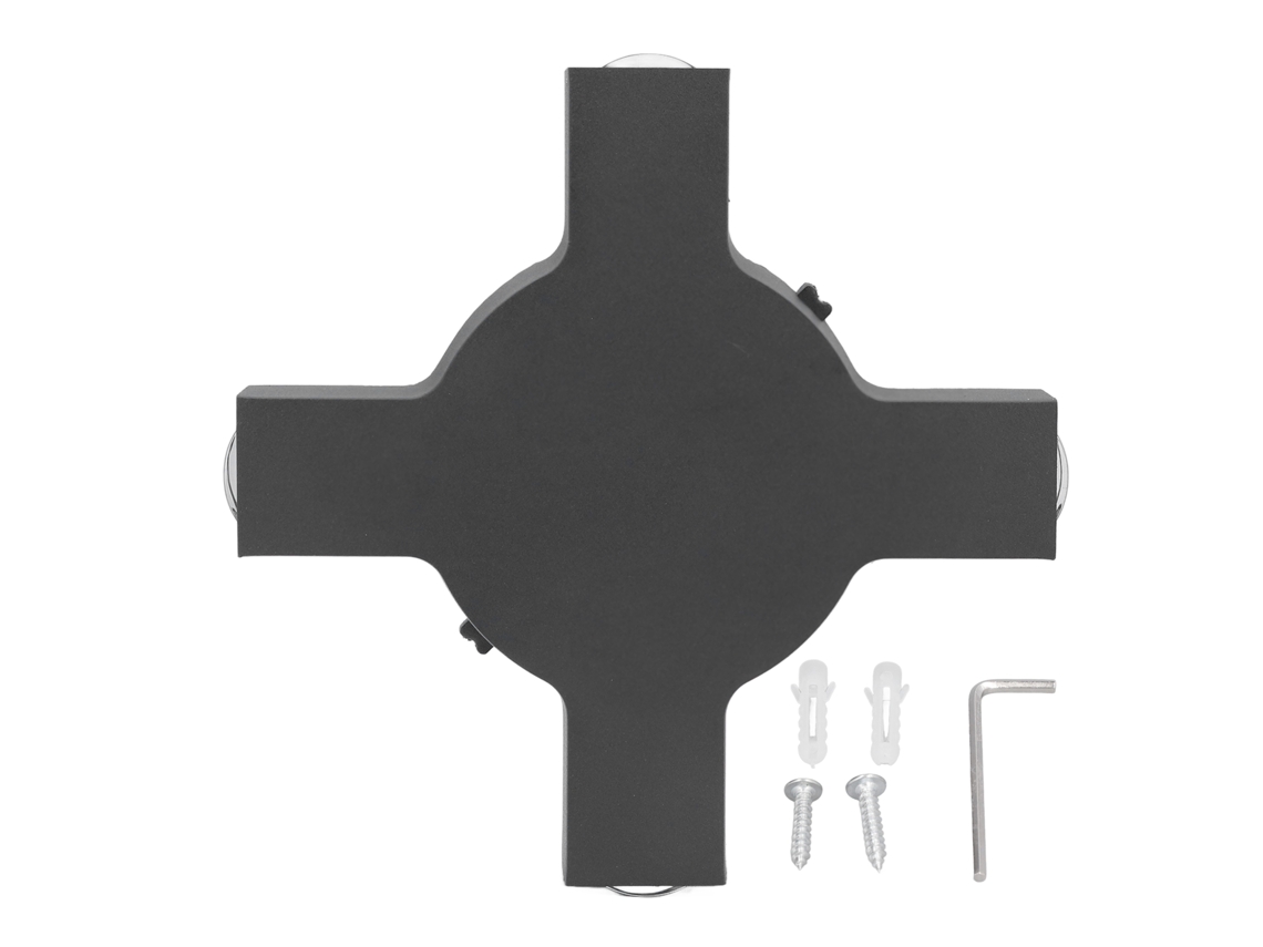 Lâmpada de Parede Led 4w Design Quadrado Preto Alumínio