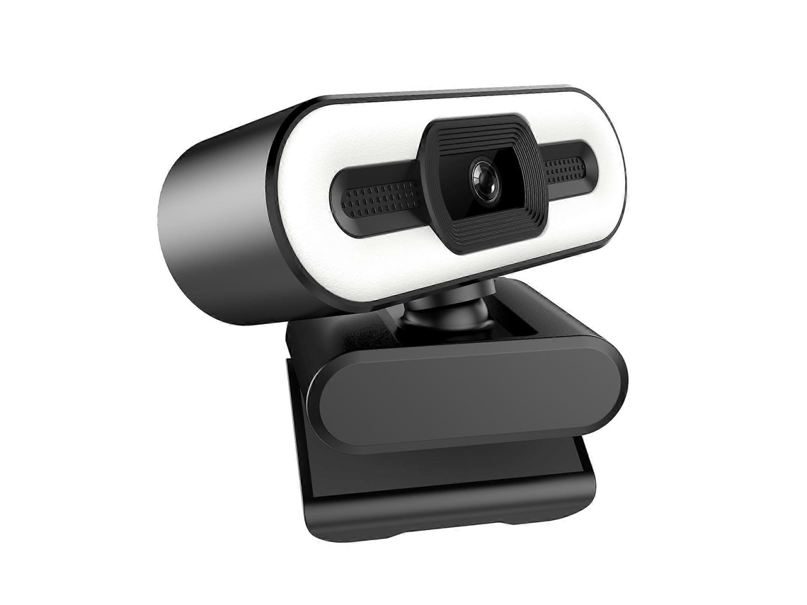 Webcam 1080p Full Hd Webcam Com Anel De Luz Ajustável Integrado, Foco Fixo, Lente Óptica, Microfone, Câmera Usb, Plug And Play Aquaforge