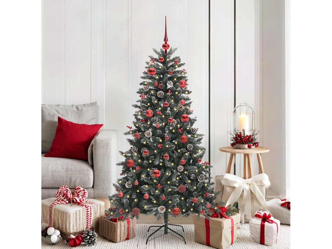 Vidaxl Árvore De Natal Artificial Verde 150 Cm Pvc, Plástico E Aço