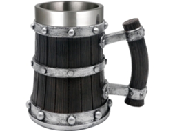 Caneca de Cerveja Medieval, Nórdica de Aço Inoxidável, Café Viking, Decoração AQUAFORGE
