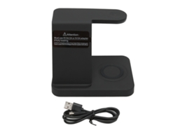 Base De Carga Inalámbrica 3 En 1 Para Teléfono, Reloj Y Auriculares
