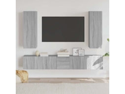 Vidaxl Conjunto Móveis De Tv 5 Pcs Madeira Processada Sonoma Cinza