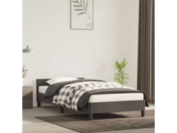 Estrutura De Cama Sem Colchão 80x200 Cm Veludo Cinzento-escuro