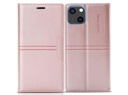 Capa Para Iphone 14 Plus Pele Sintética Anti-choque Magnética Rosa