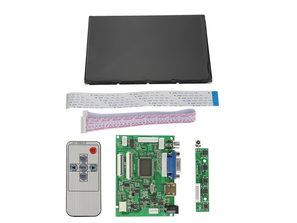 Placa Controladora LCD com Controle Remoto HDMI VGA 7" 1280x800 | S/MARCA