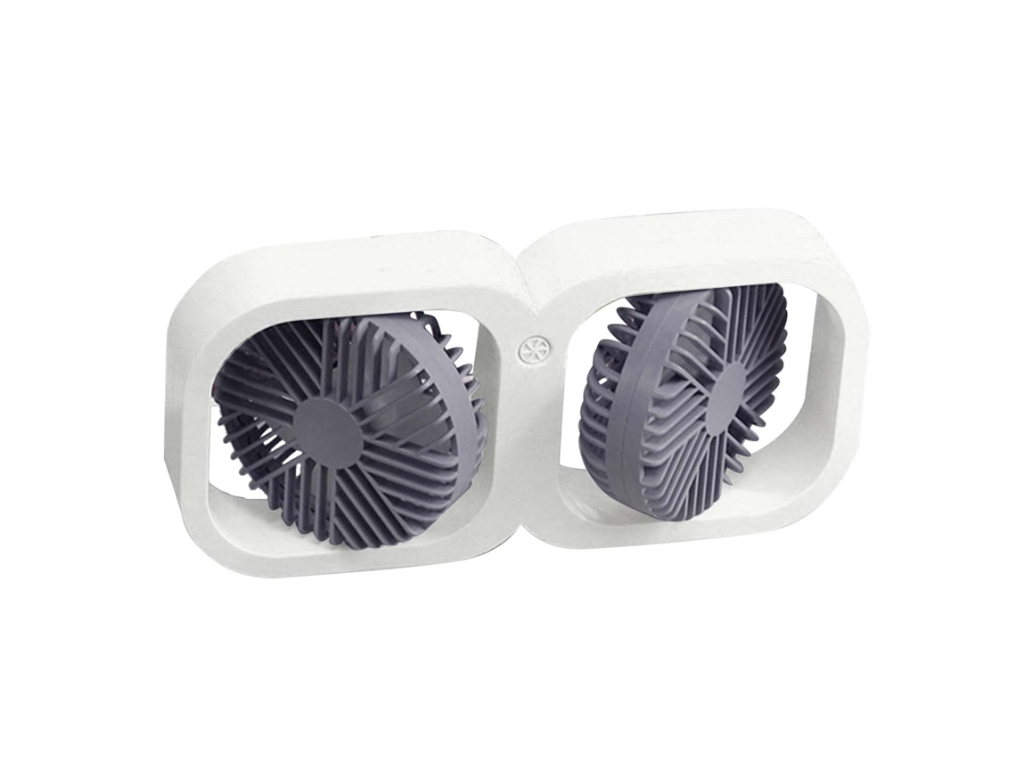 Ventilador De Mesa Laxiscreed Com Duas Cabeças E Carregamento Usb, Ideal Para Ambientes De Trabalho E Lazer