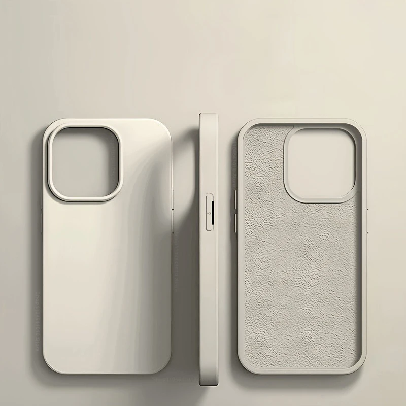 (iphone 11 Branco Marfim) Capa De Celular Luxuosa Em Silicone Líquido Para Iphone, Capa Macia À Prova De Choque.