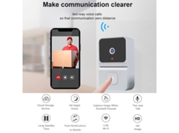 Campainha Vídeo Wifi Visão Noturna Áudio Bidirecional ZYBLSSBB
