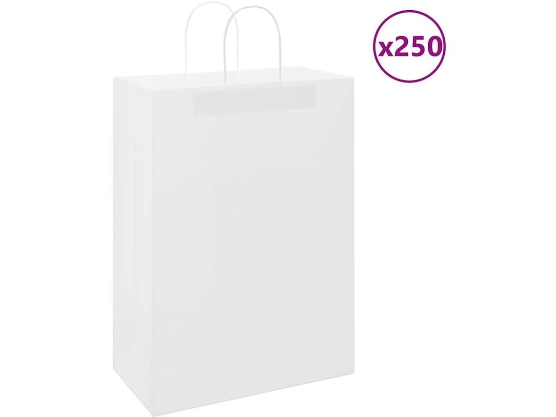 Paper Bag, Paper Bags Vidaxl Branco Papel (32 X 17 X 44 Cm)