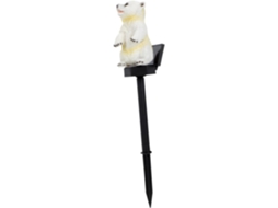 Luminária De Jardim Solar Branca Com Desenhos De Animais, Ideal Para Decoração De Pátios, Luz Solar Gokoco