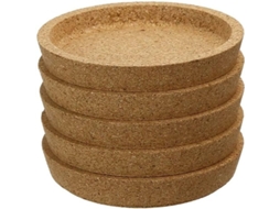 Nova Line conjunto de 5 Porta copos de Cortiça 2025 Decoração de Mesa para Café Ou Chá