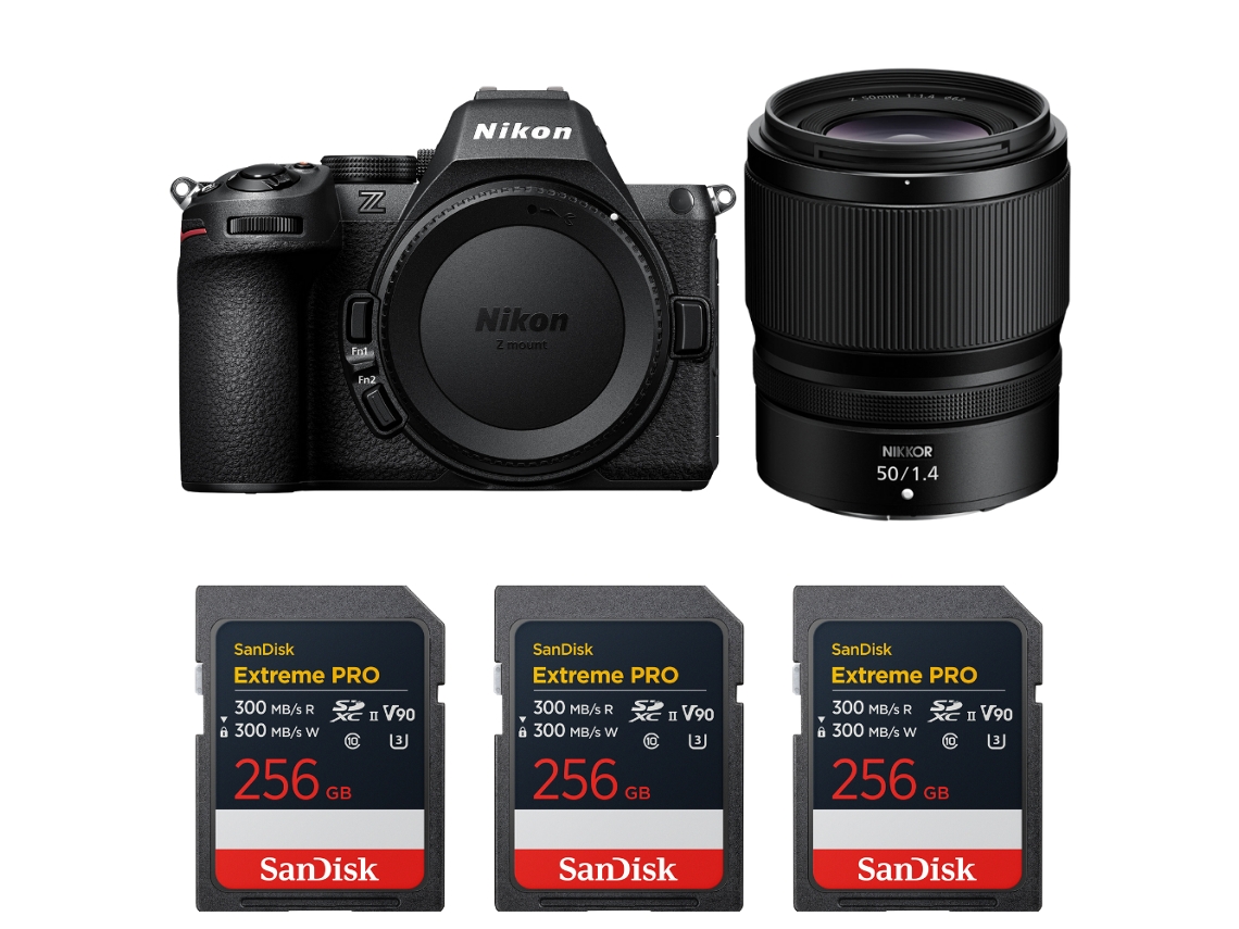 Z5 Ii + 50mm F/1.4 + 3 Sandisk 256gb Extreme Pro Uhs ii Sdxc + Ebook “20 Dicas para Fotos Que Impressionam” NIKON