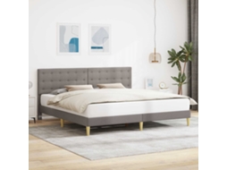 Vidaxl Estrutura Da Cama Cinzento-acastanhado 200 X 200 Cm Tecido