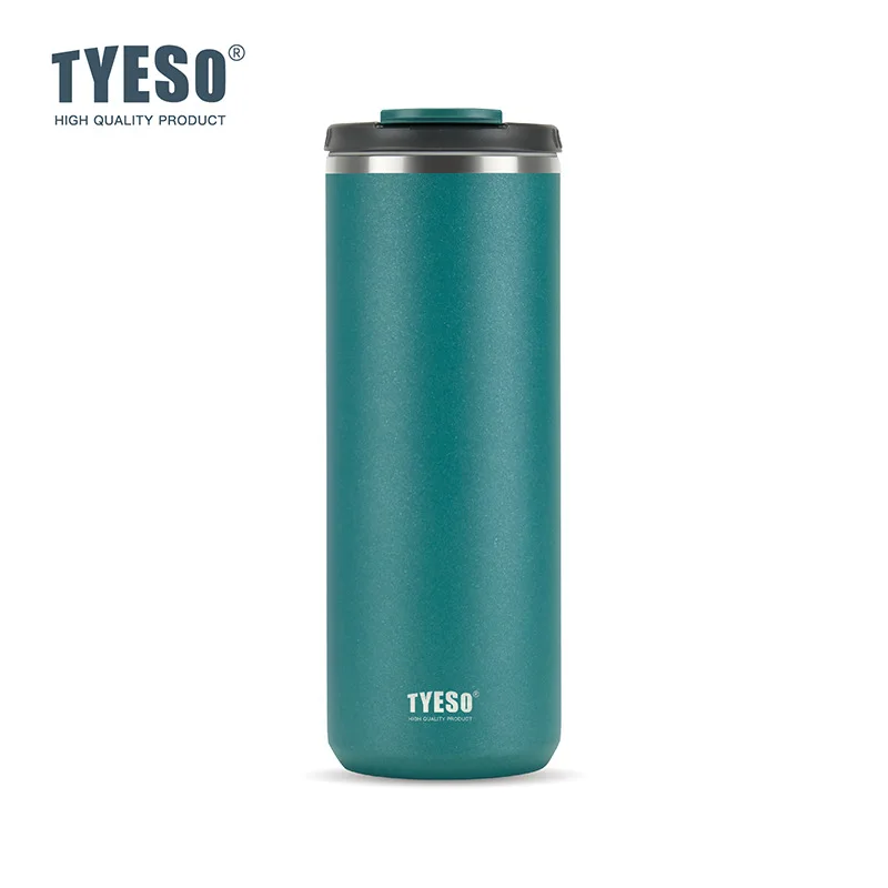 (verde 600ml) Garrafa térmica de aço inoxidável de 600ml, mantém bebidas frias ou quentes, ideal para viagens.