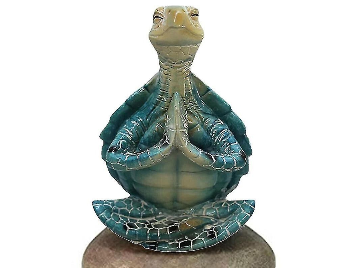 Figura De Meditação Tartaruga Marinha Estátua De Jardim Em Pose De Yoga