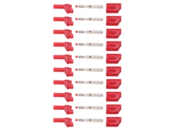 10 Peças De Conector De Plug Banana 4mm Isolado Para Testes Elétronicos Vermelho