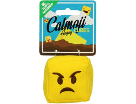 Peluche para Gato  Emoji irritado Cube com MadNip