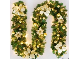 Grinaldas de Natal para Lareira, Escadas Decorativas, com Luzes Led, Enfeites, Baixo Consumo, Moderno, Ergonômico, Uso Diário STELASPLEN