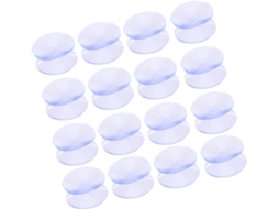 Conjunto De 48 Ventosas Silicone Transparentes Dupla Face, 30mm, Sem Ganchos, Para Fixação Em Vidro, Antiderrapantes