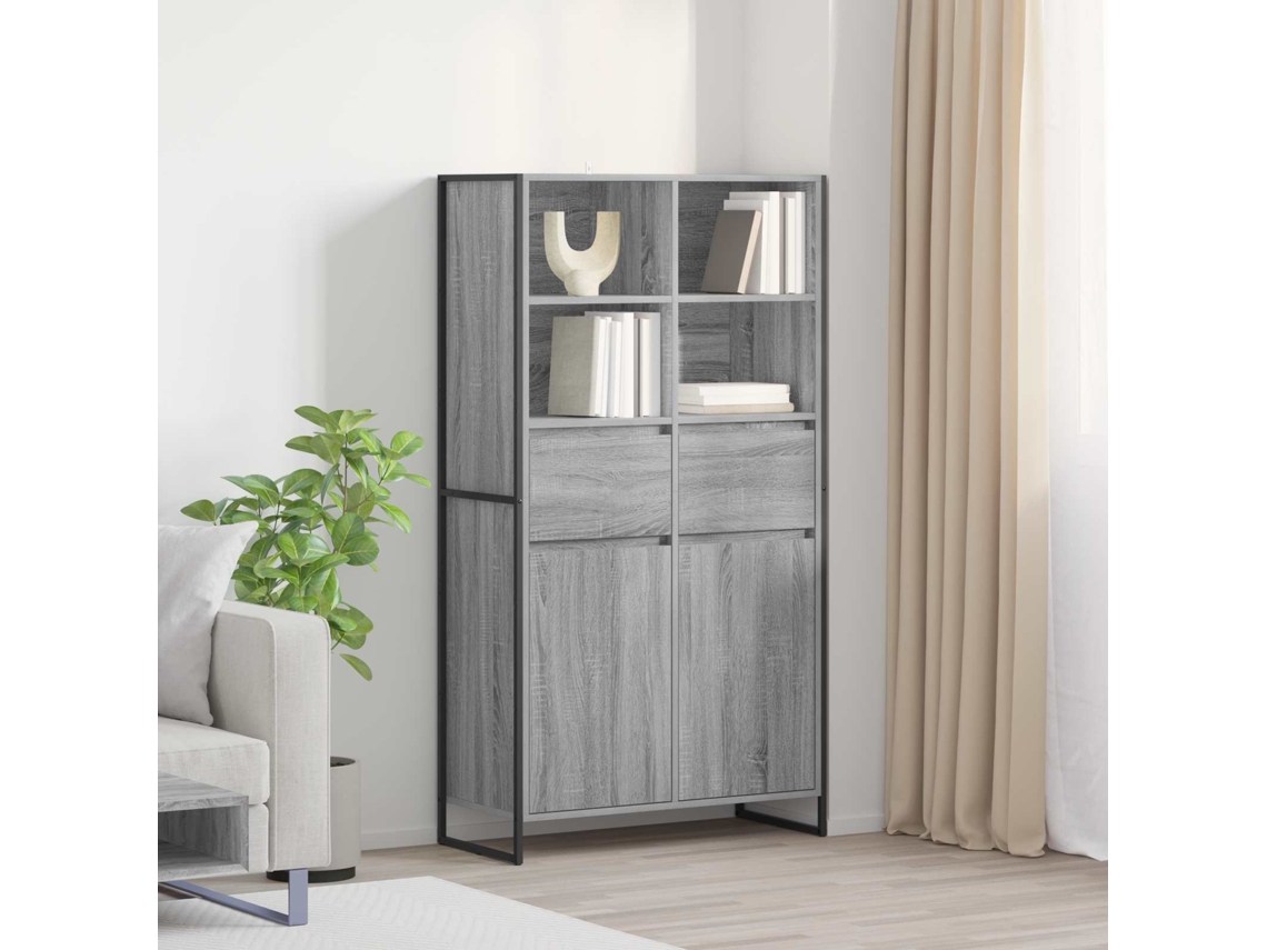 Vidaxl Buffet Cinza Sonoma 81 X 36 X 150,5 Cm Madeira Processada