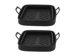 2 Peças Forração Silicone Fritadeira Ar Retangular com Alça Resistente ao Calor | S/MARCA