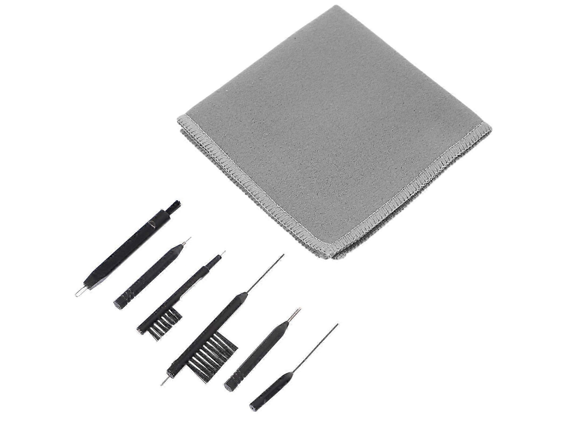 Kit De Limpeza Para Aparelhos Auditivos, Ferramenta De Limpeza Durável Em Pvc Com 7 Hastes Escova Para Remoção Cera