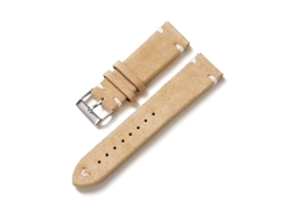 Bracelete para Smartwatch de liberação rápida com interruptor de microcouro com costura em bloco colorido, especificação: 20 mm (caqui)