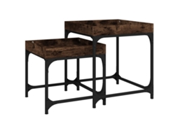 Side Table, Side Tables Vidaxl Marrom Madeira Processada (n/a)