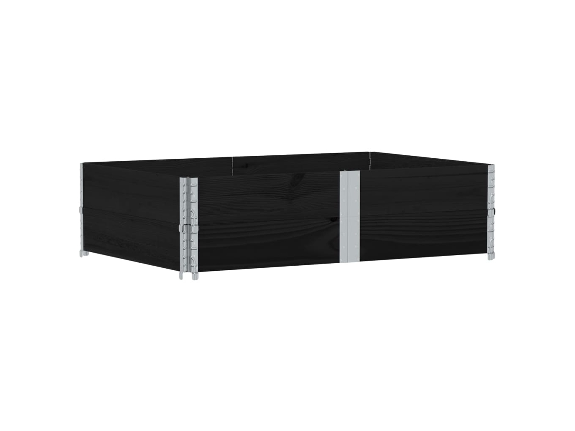 Pallet Collar, Pallet Collars Vidaxl Preto Madeira (150 X 100 Cm)