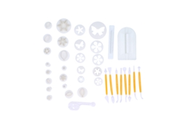 37pcs/set Fondant Bolo Molde Biscoitos Biscoitos Cortador Molde Bolo Decoração Conjunto De Ferramentas