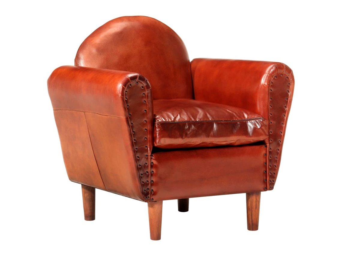 Tub Chair, Tub Chairs Vidaxl Marrom Couro