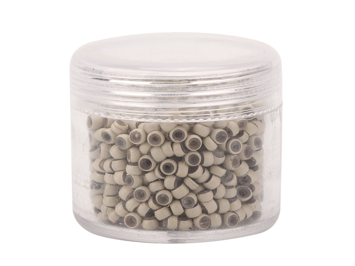 1000 Peças Anéis De Silicone Para Extensões De Cabelo Ferramenta 3mm X 2mm Pérolas