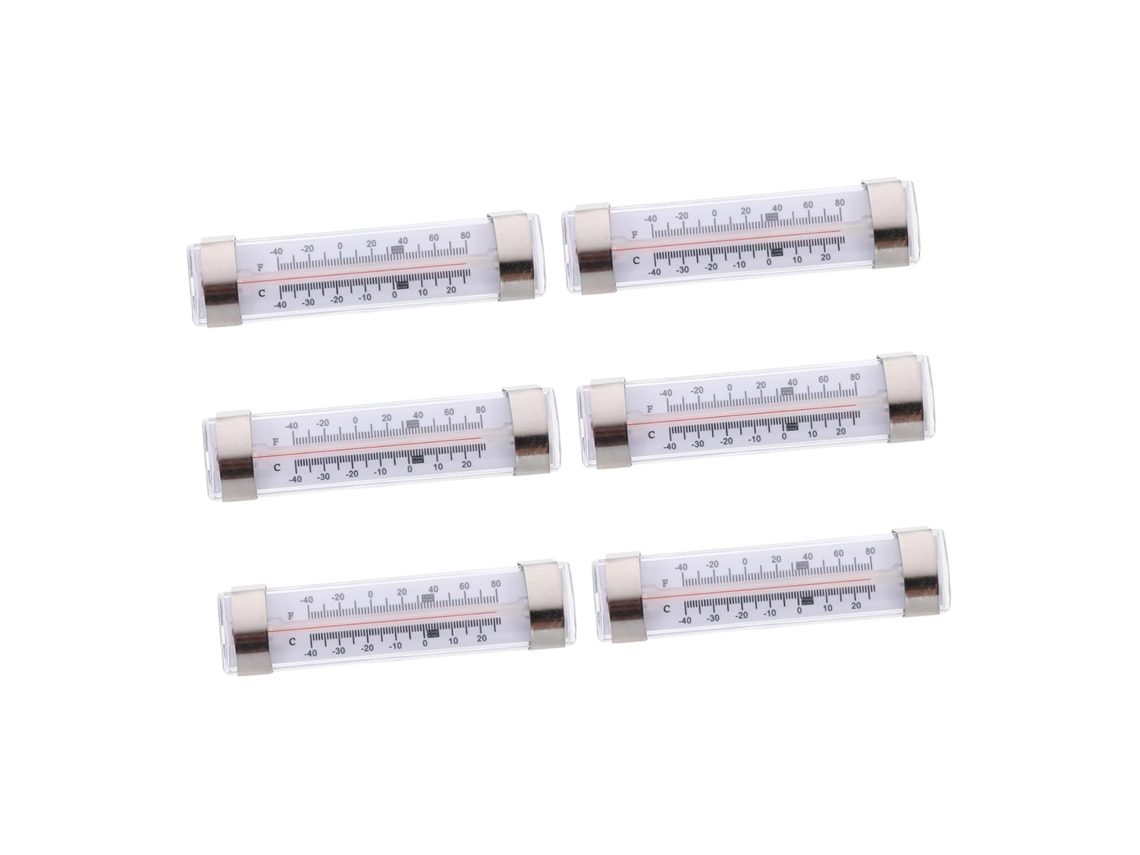 Lurelia Termo-higrómetro Com Sensor, 6 Unidades, Para Frigorífico E Congelador, Alta Precisão, Visor Fácil Leitura, Medição De Humidade