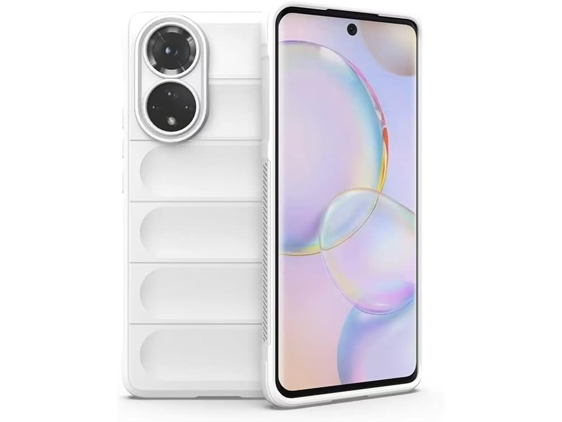 Capa Airbag Protetora para Honor, Huawei Honor 50/Nova 9 HONGWE. Silicone Líquido Anti-Choque Branco