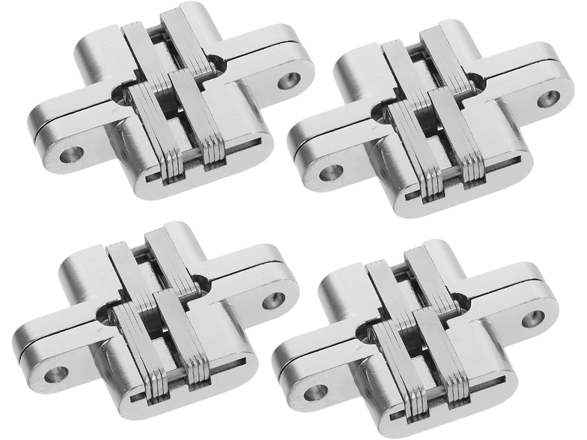 Conjunto De 4 Mini Dobradiças Ocultas Em Liga Zinco Para Portas