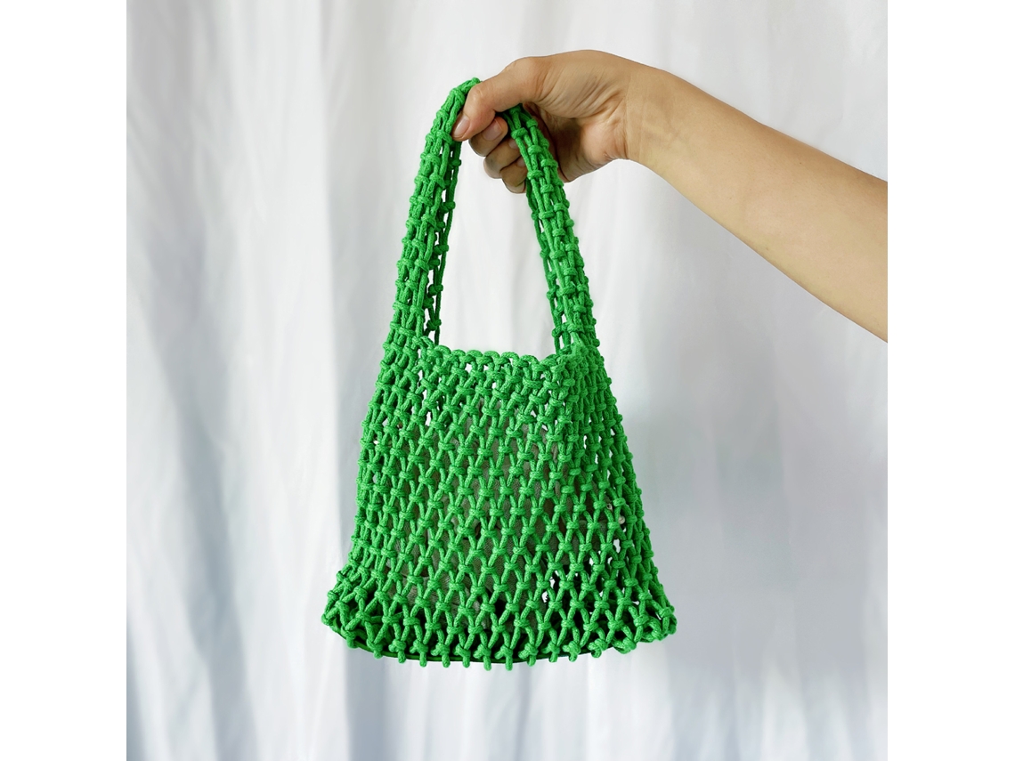Bolsa de Pulso Tecida à Mão Estilo Coreano Verde S/MARCA