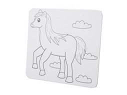 Lienzo com Contorno de Animal, Pintura para Crianças, DIY, Cavalo S/MARCA