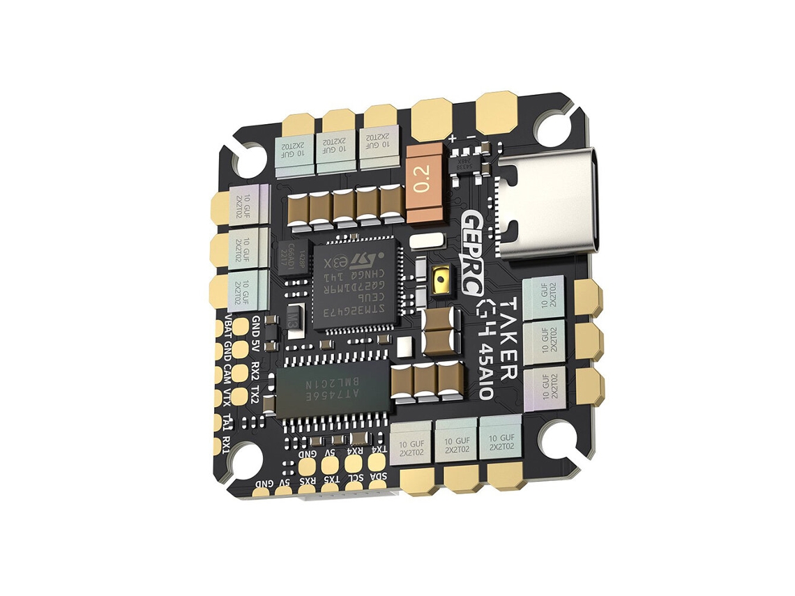 Controlador De Voo Geprc Gtaker G4 45a Aio 9g 25,5x25,5mm Com Osd Integrado Com Esc Sem Escovas 4 Em 1 45a 3 6s Com Suporte Para Dshot600 Para Drone D