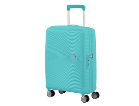 Mala De Cabine AMERICA TOUSRISTER Soundbox (55Cm - Expansível - 4 Rodas - 2,6 Kg) Azul Piscina