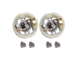2 Suportes de Escobillas de Carbono para Motor Rs550 e 4 Escobillas de Carbono para Furadeira