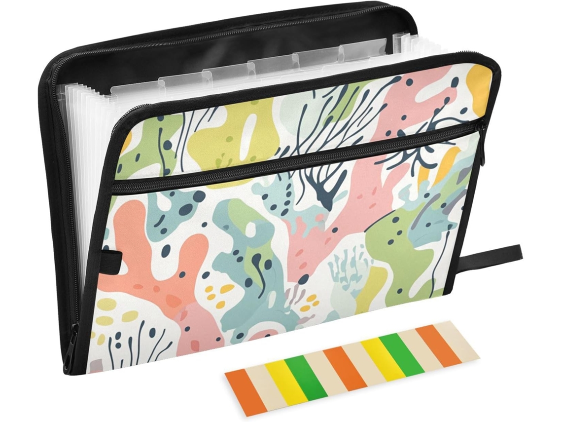 Pasta Material De Escritório, 13 Bolsos, Tamanho A4, Formato Carta Com Fecho De Zíper, Materiais De Escritório